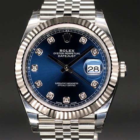 rolex datejust blue 41|41mm rolex datejust for sale.